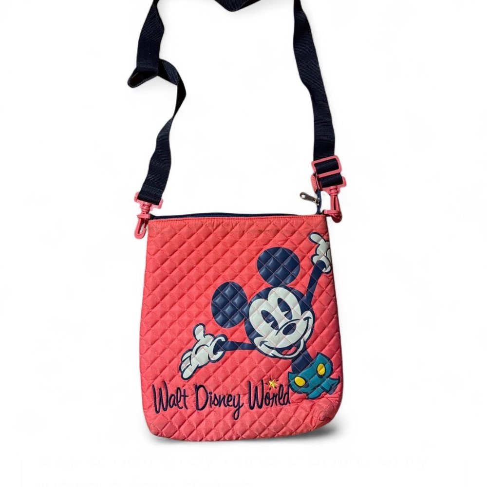 Disney Coral Crossbody Bag with Mickey Design